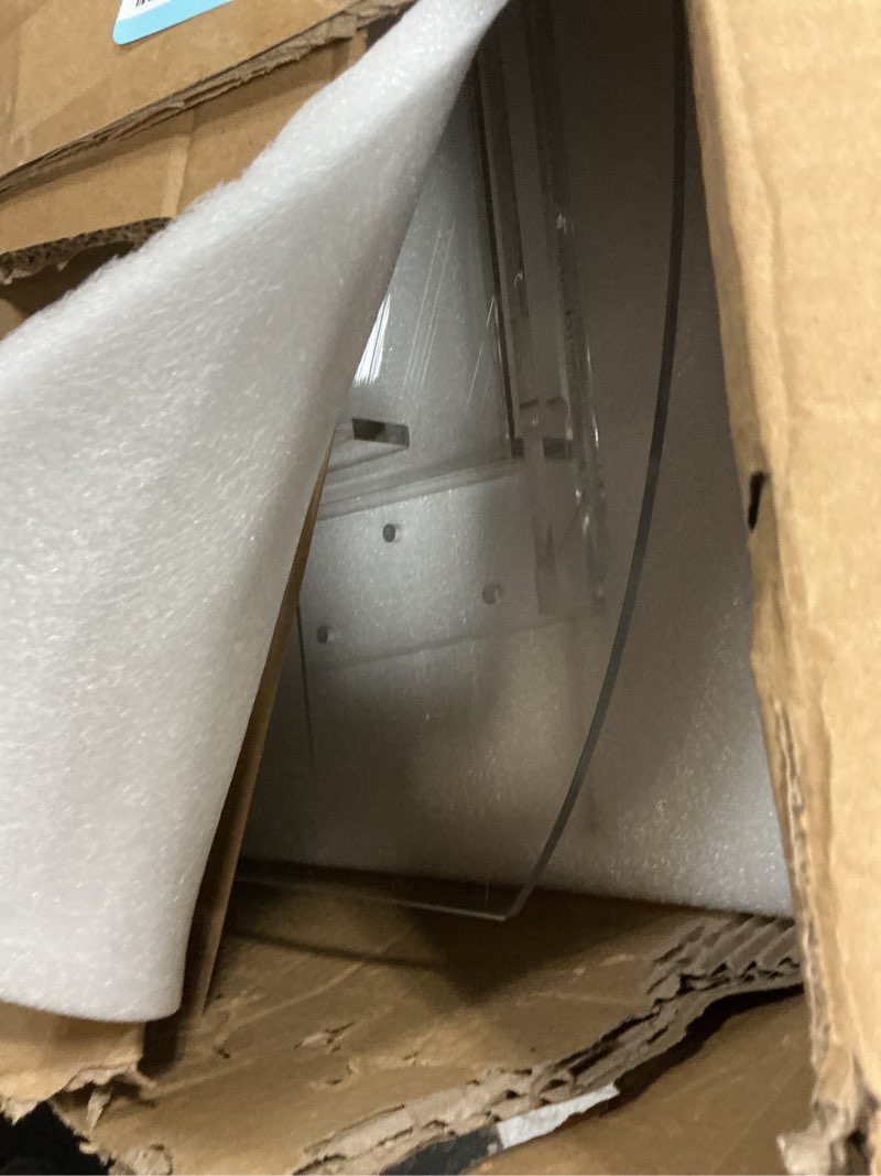 Condition photo showing As Is for Acrylic Podium Stand with Storage Shelf,Segmented Transparent Lecterns & Podiums,Pulpits for Churches?Conference?Speeches?Weddings?Classroom?Concert,43" H Professional Presentation Podiums White 23.6" L X 17.7" W X 43" H-JDK