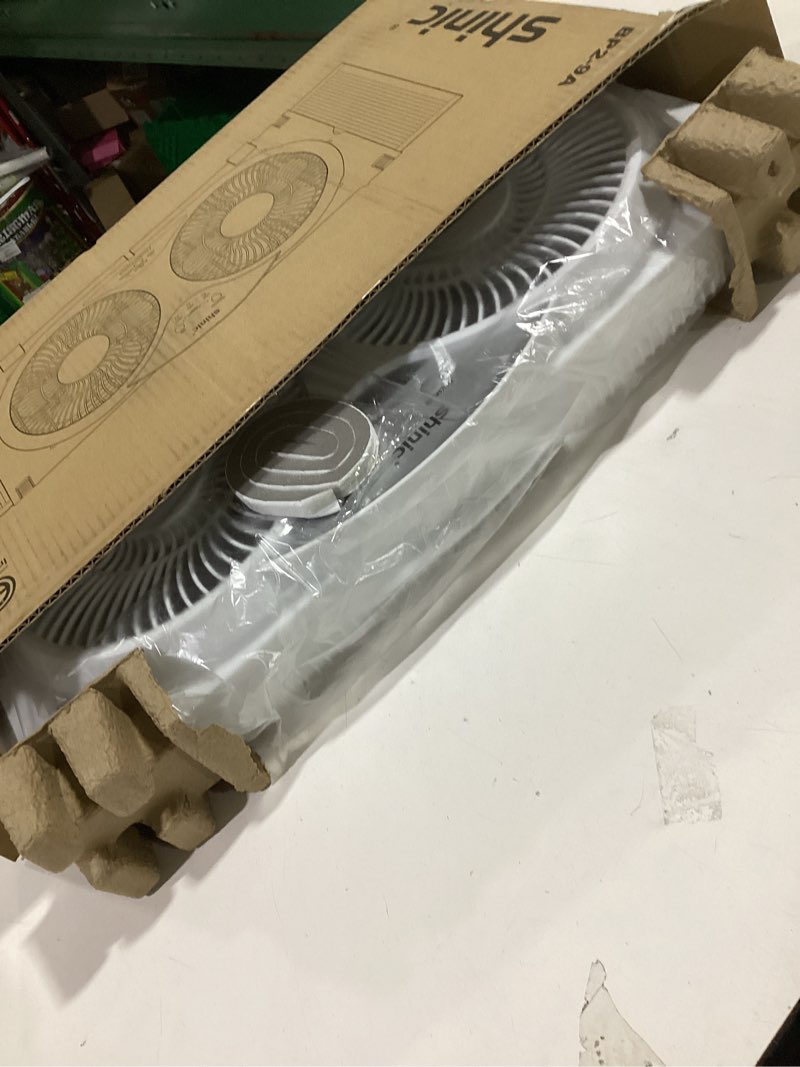 Condition photo showing Good Condition for shinic 9" Twin Window Fan with Reversible Airflow, Removable Cover and Bug Screen, Remote Control, 3 Functions-3 Speeds, Width Adjustable (23.5" to 37"), Bathroom Kitchen Window Fan ETL Certified Window Fan with Cover and Bug Screen White