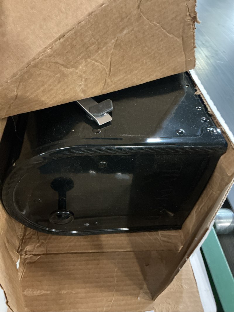 Condition photo showing Good Condition for architectural mailboxes edwards post mount mailbox black