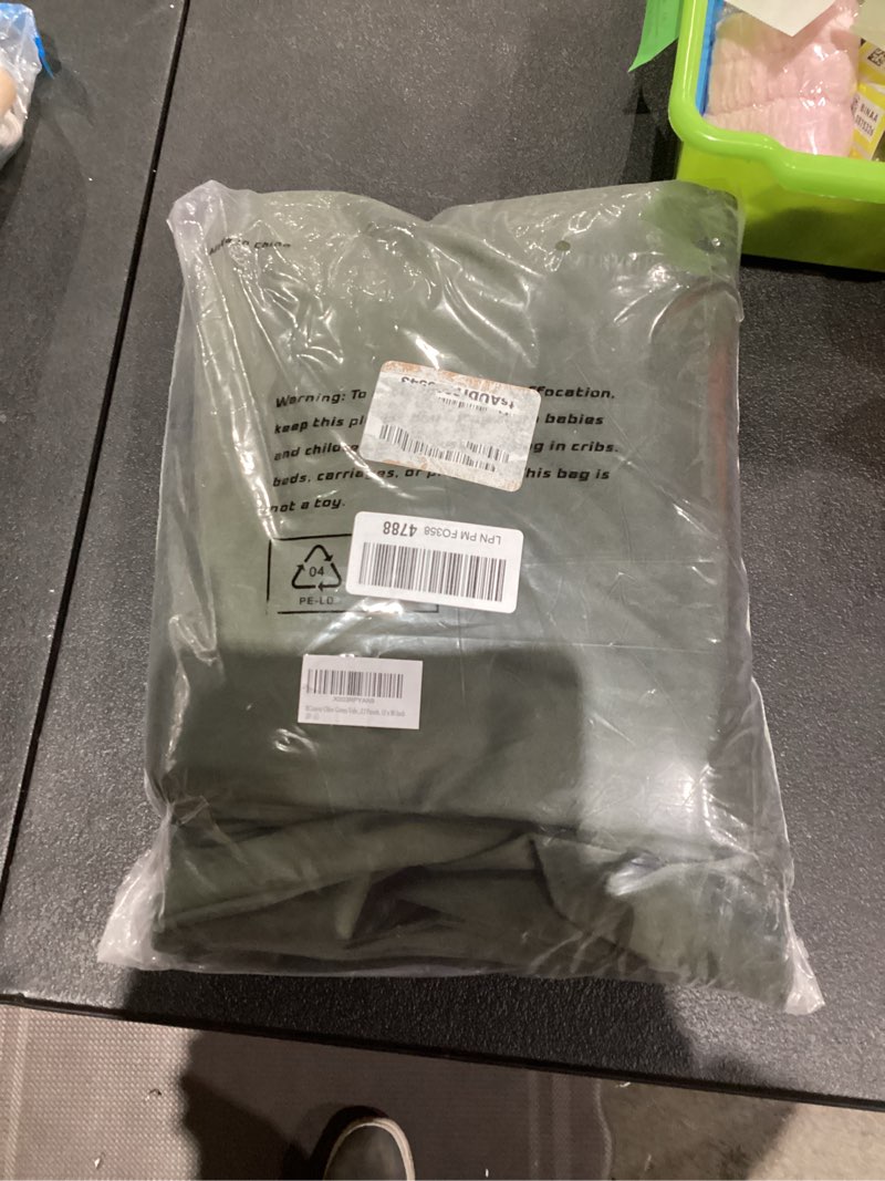 Condition photo showing As Is for BGment Olive Green Velvet Curtains 90 Inches for Living Room, Thermal Insulated Blackout Curtains Room Darkening Drapes with Back Tab and Rod Pocket for French Door, Set of 2 Panels, 52 x 90 Inch 52"W x 90"L (Pack of 2) Olive Green