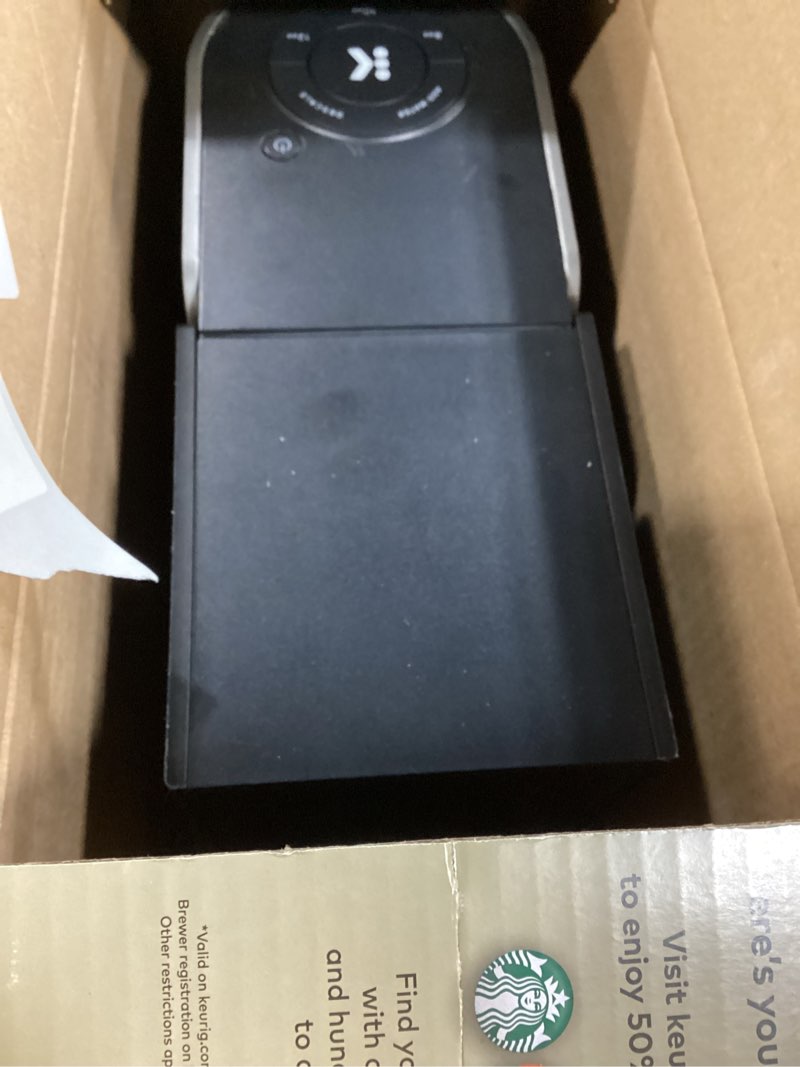 Condition photo showing As Is for keurig k-slim single serve k-cup pod coffee maker, multistream technology, 3 brew sizes, slim and sl