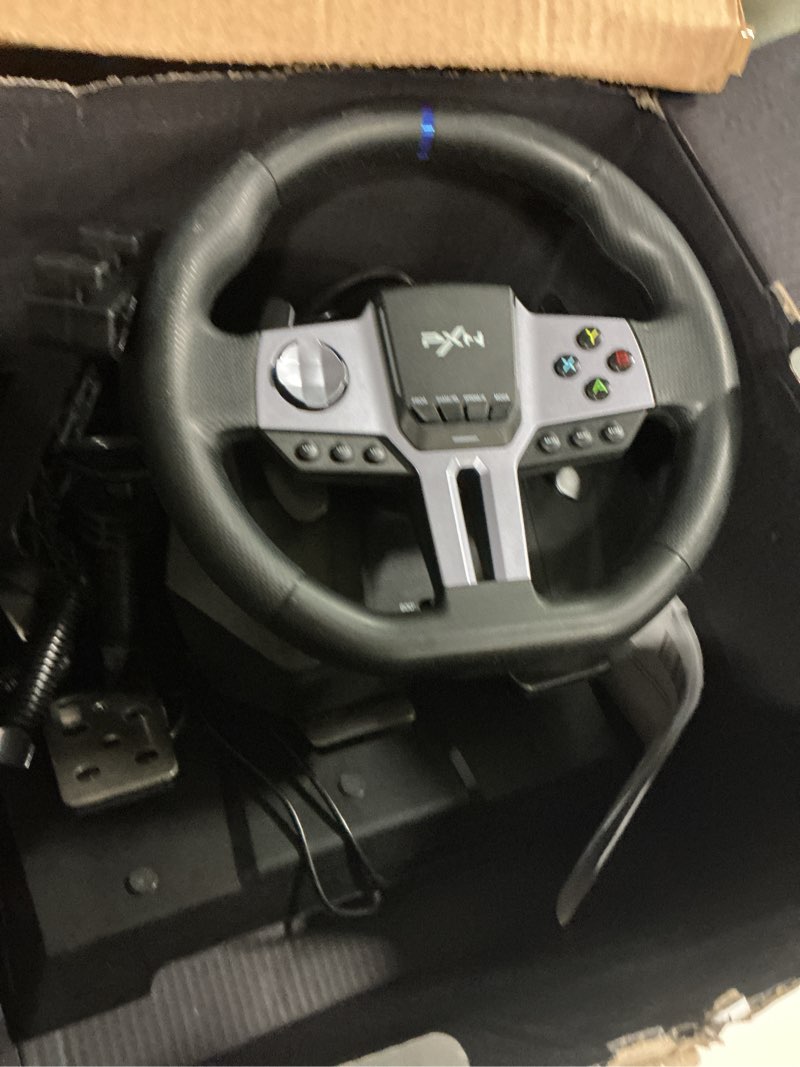 Condition photo showing As Is for PXN V9 Gen2 Gaming Racing Wheel With magnetic Pedals and Shifter 270/900° Dual-Vibration Driver free, sim car Driving pc Steering Wheel for PC,PS4,PS3,Xbox one, Xbox Series X/S switch