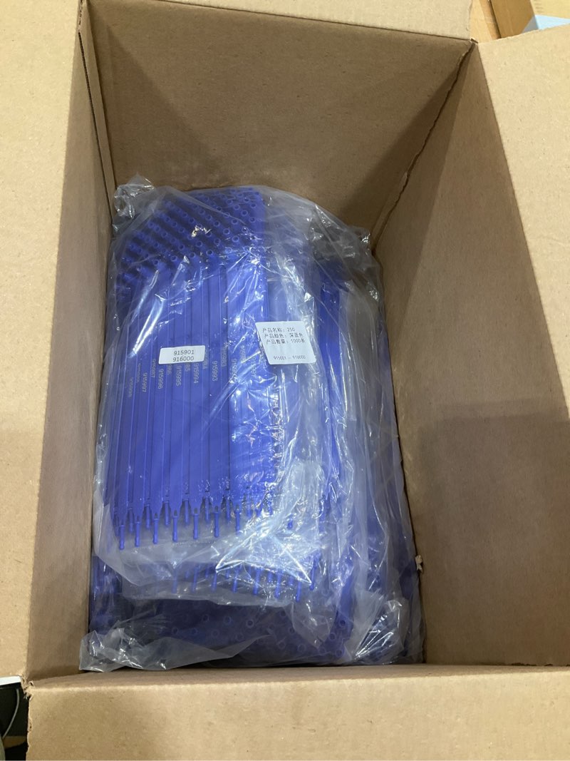 Condition photo showing Good Condition for 1000 pcs plastic security tag numbered tamper resistant truck door seal self-locking padlock for trailer cases container(blue)