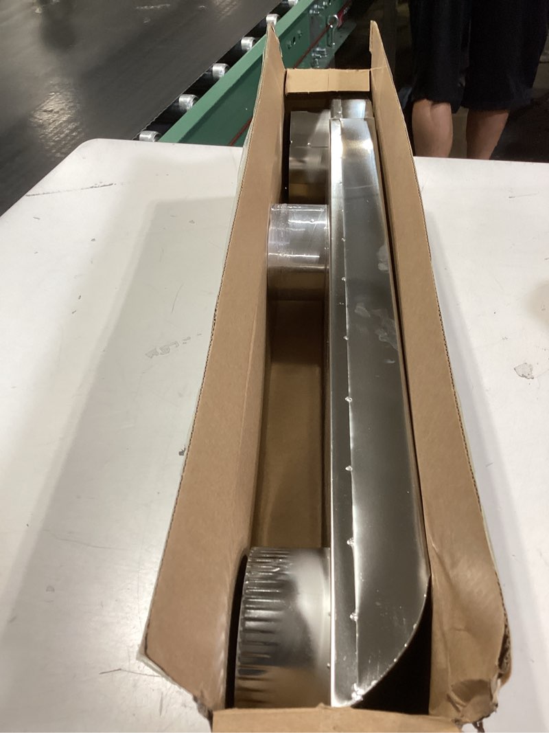 Condition photo showing Good Condition for stainless steel periscope dryer vent – slim dryer vent (21-38 inches) with heavy-duty foil tape – compatible with whirlpool, maytag, 4" dryer exhaust