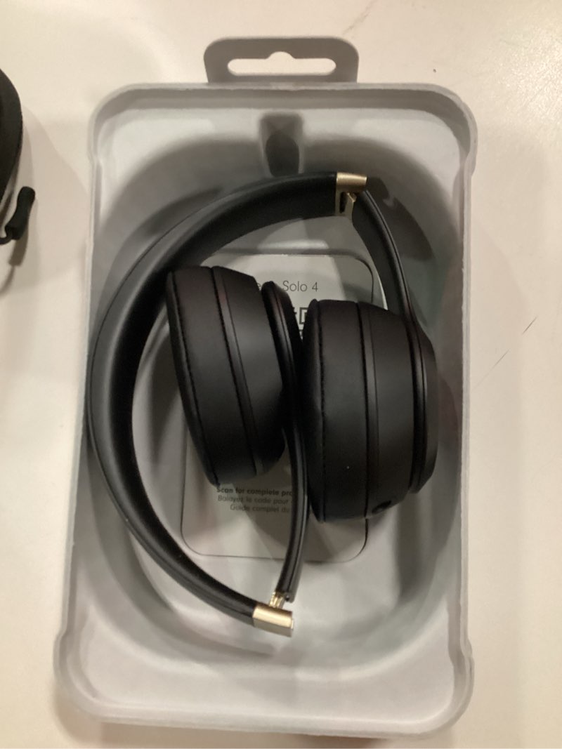 Condition photo showing As Is for mc2l4ll-a solo 4 true wireless on-ear headphones - black & gold