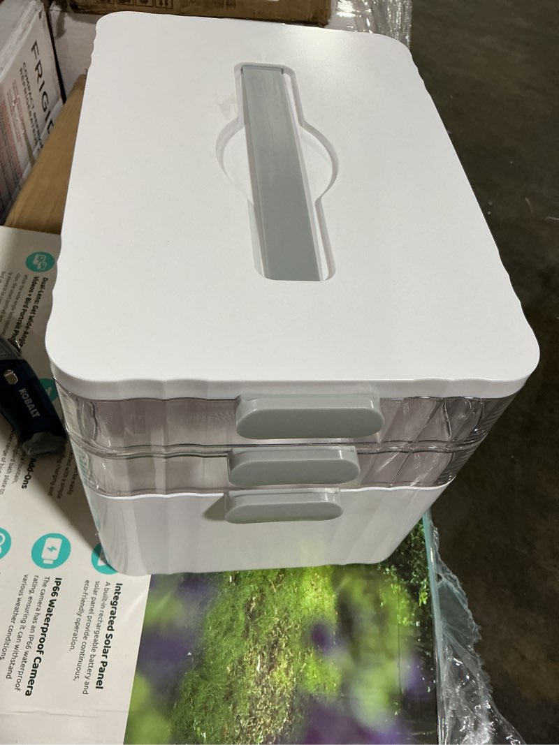 Condition photo showing Good Condition for arstpeoe 3-tier medicine organizer - portable medicine cabinet with plastic handle, multipurpose medical box, pill organizer, empty first aid kit for home