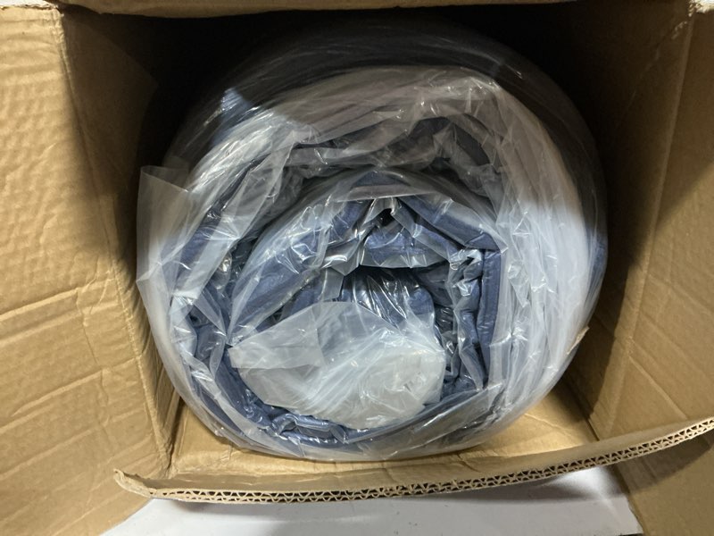 Condition photo showing New/Like New for MAXYOYO Tri-Fold Mattress, 6 Inch Tufted Folding Futon Foam Bed, Foldable Floor Mattress Guest Bed Futon Topper Portable Camping Sleeping with Corded Fabric, Navy, 59"x79" Queen Navy