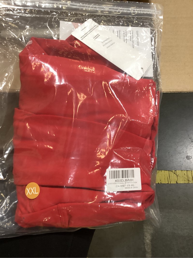 Condition photo showing New/Like New for queenieke womens running jackets athletic workout scrub jacket track full zip up gym for women yoga top xx-large a-red