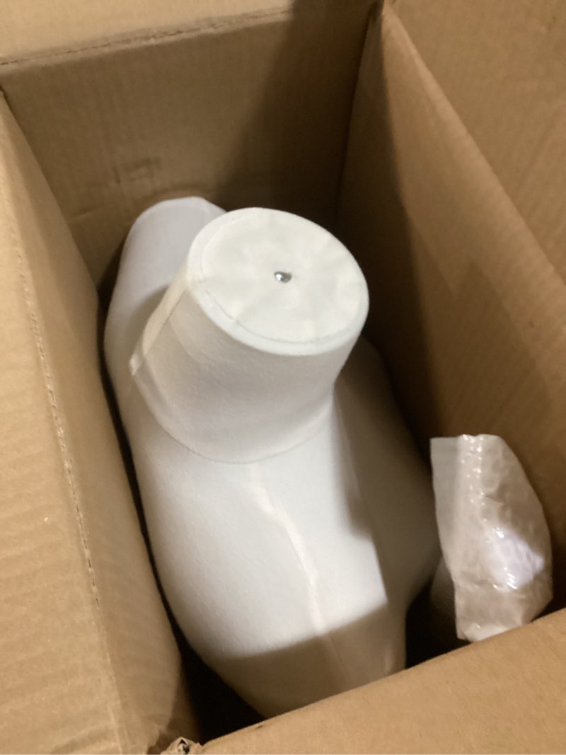 Condition photo showing As Is for Female Mannequin Torso Dress Form Manikin with Metal Bracket and Rectangular Base, 40.55-73.23 Inch Mannequin Body Height Adjustable for Sewing Dressmakers Clothes Jewelry Display, Black