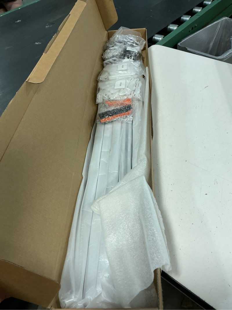 Condition photo showing New/Like New for ceiling curtain track system with wall mount, silent curtain rail for room divider with three types of hooks, 12ft - 15ft, white 12-15ft white