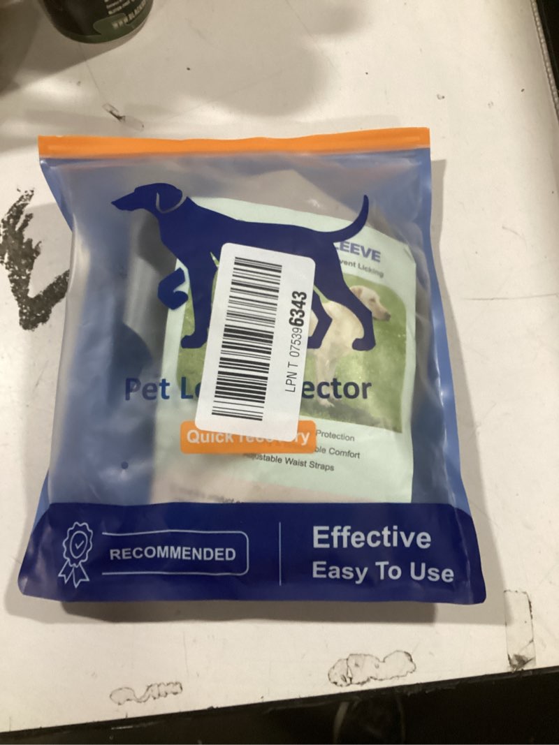 Condition photo showing Good Condition for dog rear leg sleeve to stop licking, upgraded hind leg cover to stop slipping, for tplo surgery, skin conditions, wounds, breathable soft fabric, dog cone alternative(grey,left l) grey left-l