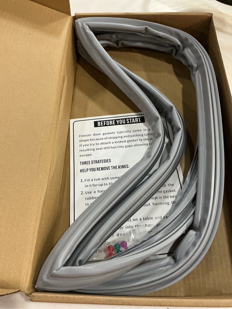 Condition photo showing Good Condition for upgraded wpw10443311 freezer door gasket compatible with whirlpool kenmore kitchenaid refrigerator freezer door seal replacemnet w10443311 wrb329dmbm00 w10164032 ps11754806 freezer seal replacement