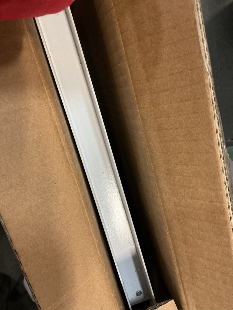 Condition photo showing As Is for Aluminum Cat Door for Windows - Adjustable to Fit Window Width 24"-28", Quick-Fit Cat Door Window Insert, Magnetic Suction Design, Perfect for Cats White Tall Fit 24"-28" Window