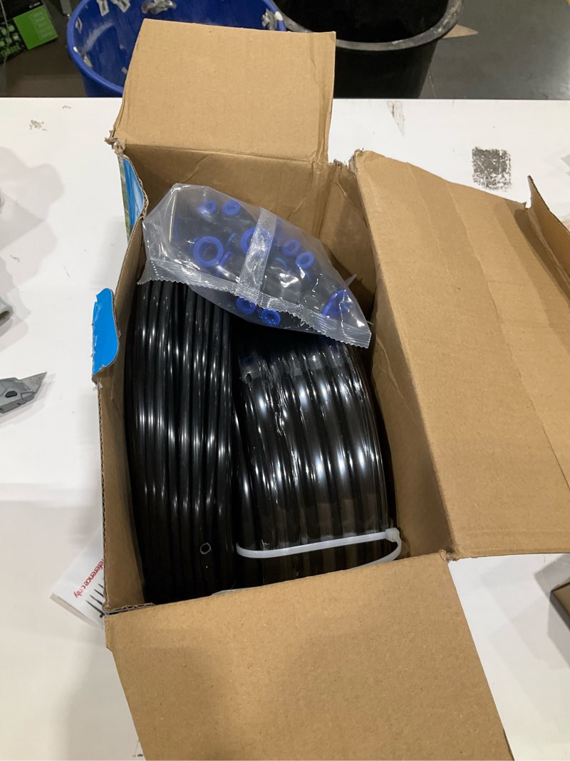 Condition photo showing Good Condition for 240ft drip irrigation system for garden: 1/2" quick connect pe tubing automatic water sprinkler kit adjustable misting part 1/4" watering hose for outdoor raised bed plants flower yard greenhouse