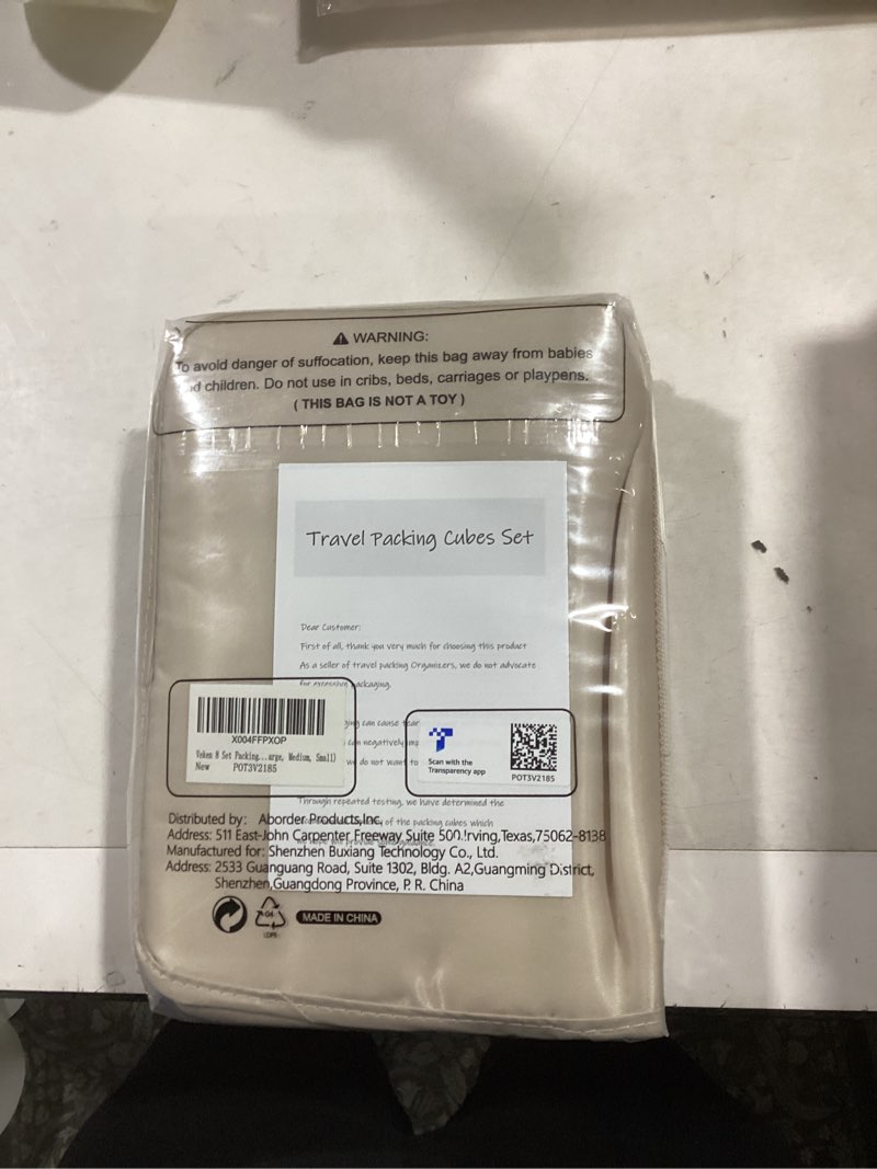 Condition photo showing New/Like New for Veken 8 Set Packing Cubes, Christmas Gifts for Women Mom Girl Her Birthday, Cruise Ship Travel Essentials Accessories for Beach Vacation, Suitcase Organizer Bags for Luggage with Hanging Toiletry Bag Dutch Cream 8 Set (For Carry-On/Medium)