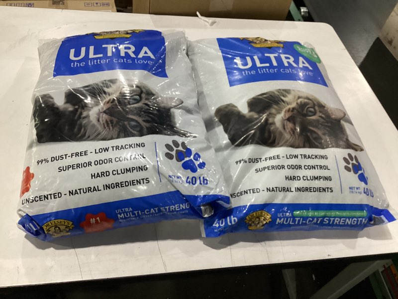 Condition photo showing New/Like New for dr. elsey's ultra unscented clumping clay cat litter 40 lb. bag
