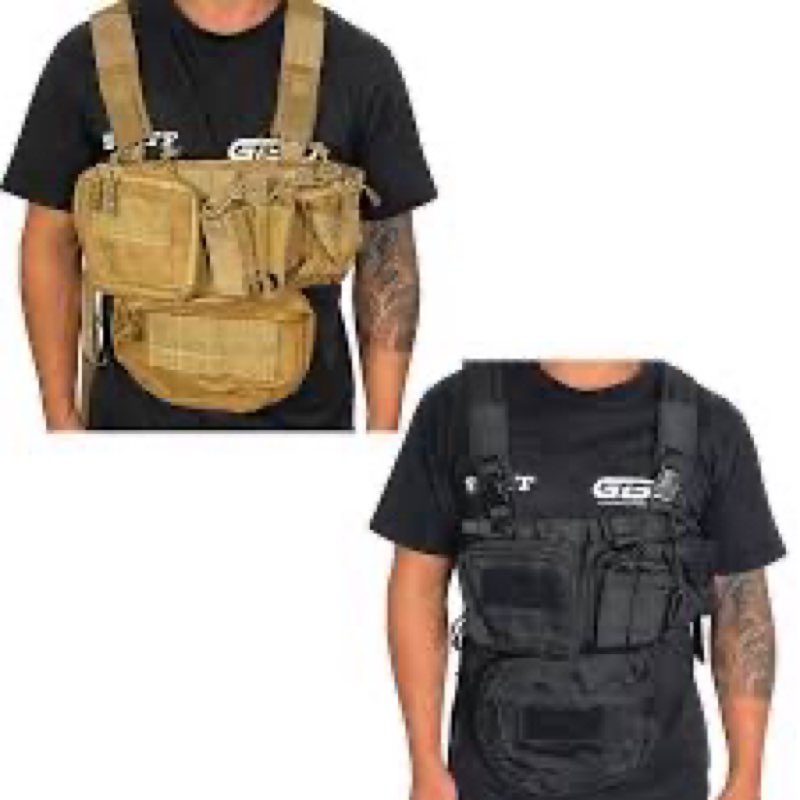 GENILU Chest Rig Quick Release Tactical Chest Rigs with Removable Multifunctional Pockets Wide Shoul