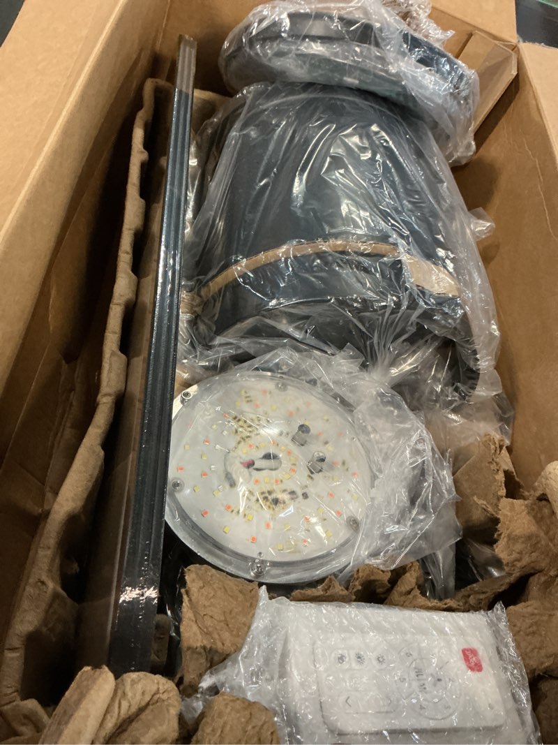 Condition photo showing Good Condition for globe electric caledon 52-in black with matte black blades color-changing indoor/outdoor flush mount smart ceiling fan with light and remote (3-blade)