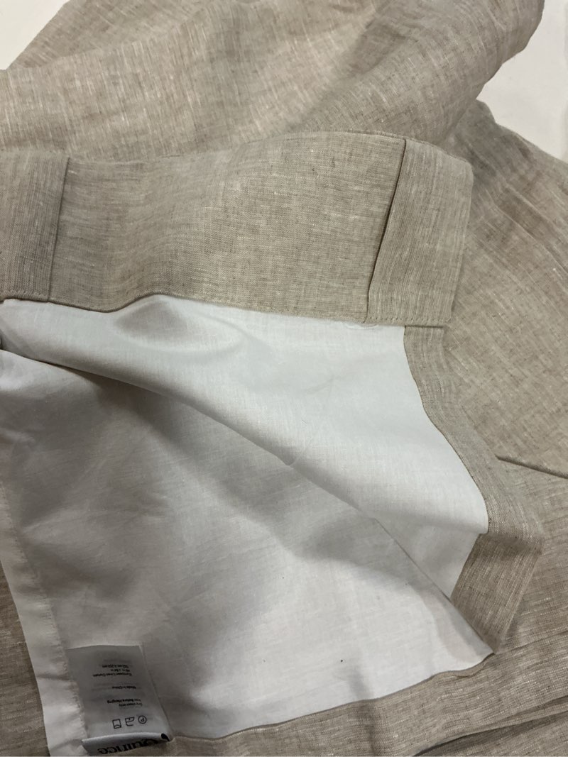 Condition photo showing Good Condition for european linen room darkening curtain - single panel 48x84”