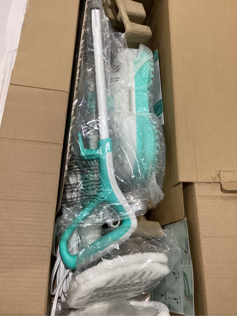 Condition photo showing Good Condition for Angtra Scrubbing Steam Mop with Rotating Mop Pads, All-in-One Hard Floor Cleaner with LED Headlights, Steam & Spin Control, 6 Soft Scrub Pads, Swivel Steering, FS07 White