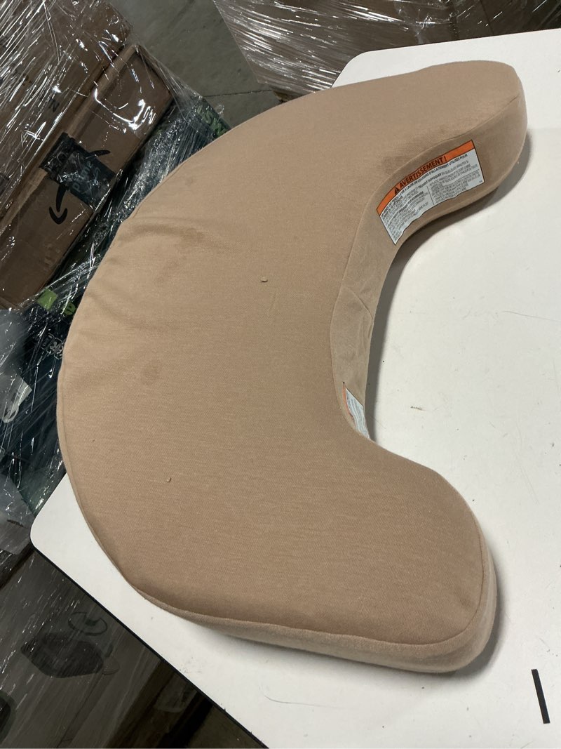 Condition photo showing As Is for dr. brown's feeding and nursing lap support pillow with cover, premium memory foam, responsive firm support, gentle beige