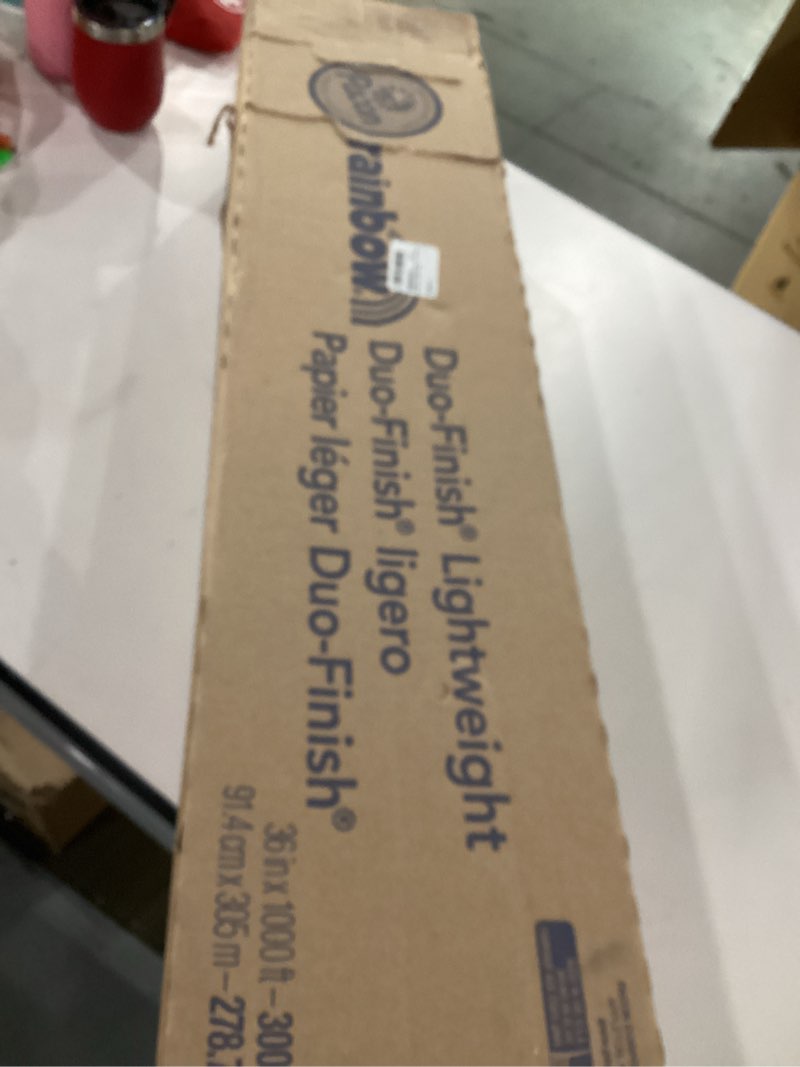 Condition photo showing New/Like New for Pacon Rainbow Lightweight Duo-Finish Kraft Paper Roll, 3-Feet by 1000-Feet, White (63000)