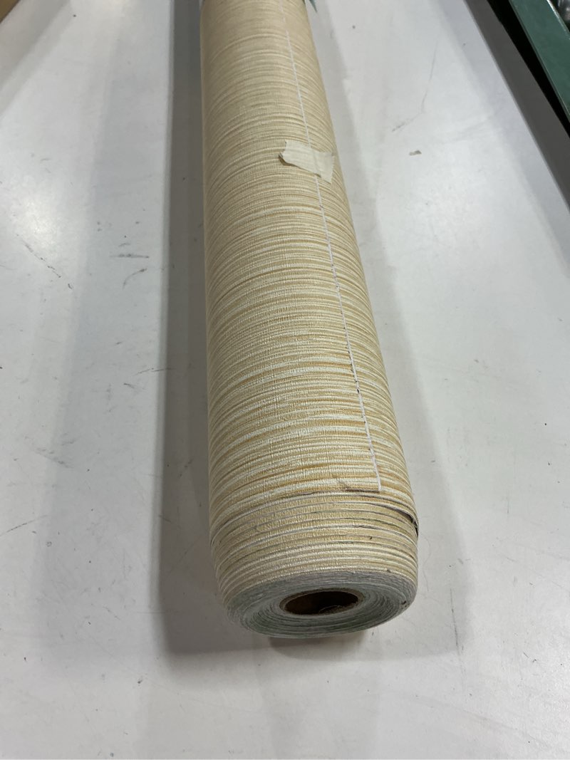 Condition photo showing Good Condition for Haimin Grasscloth Wallpaper Textured 24in X 393in Fabric Contact Paper Textured Linen Wall Paper Peel and Stick Self-Adhesive Thick Vinyl Embossed Wallpaper (Yellow)
