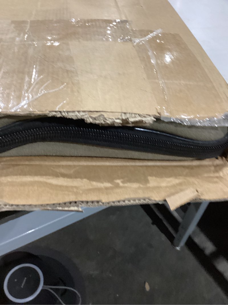 Condition photo showing As Is for Campfire Pie Iron 4.9" Large Cast Iron Sandwich Maker for Camping 2 Pcs with Storage Bag - 22.6 inch Thickened Handles - Campfire Cooking Equipment for Grilling & Outdoor Cooking Classic Handle 2 Pcs