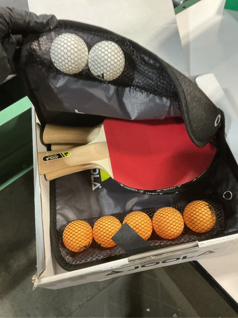 Condition photo showing Good Condition for JOOLA Family Premium Ping Pong Paddles Set of 4 - Advanced Table Tennis Rackets, 10 Training 3 Star Ping Pong Balls, and Storage Case - Competitive or Recreational Play - Indoor and Outdoor Compatible
