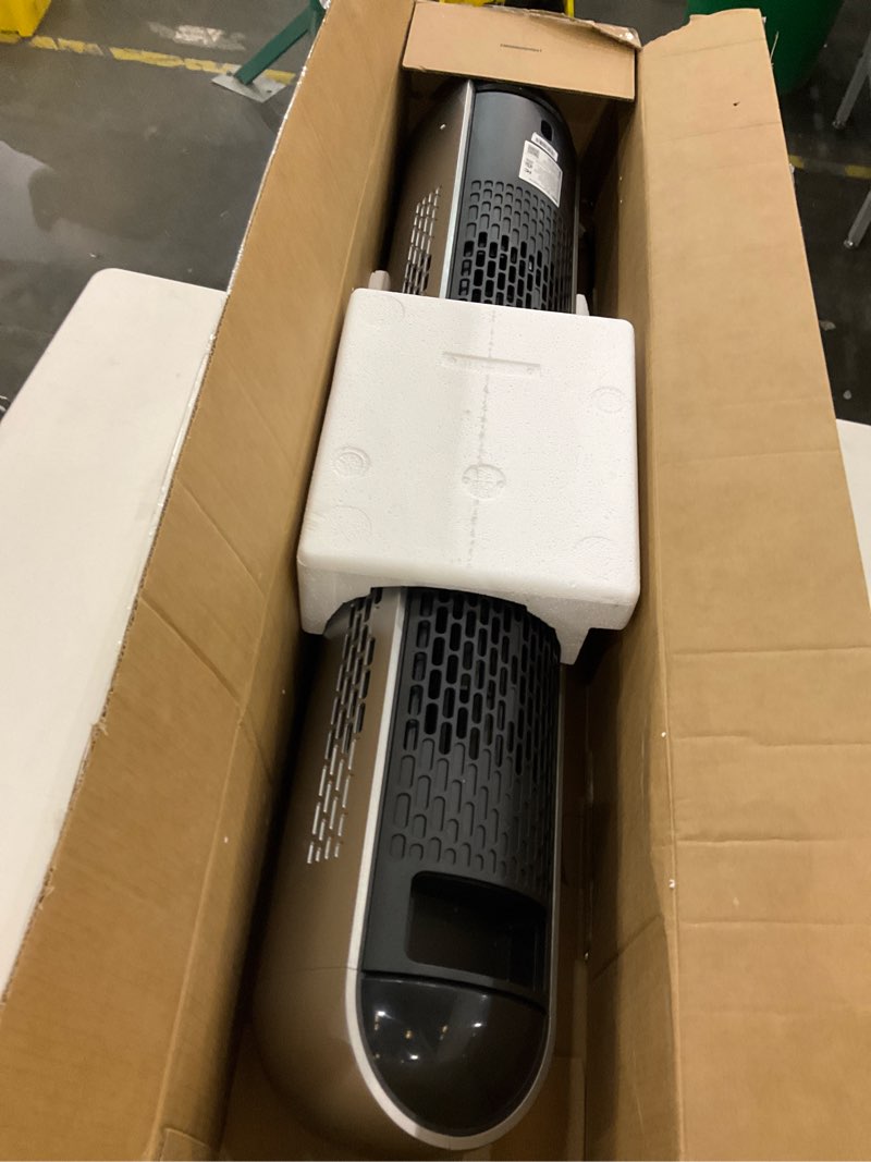 Condition photo showing As Is for Dreo Tower Fan and Heater Combo, 29.2ft/s Standing Fans for Bedroom, 17 Levels, 6 Modes, 120° Oscillation, 42 Inch, 12H Timer, 25dB Quiet, with Remote, for Office, Large Room, Silver