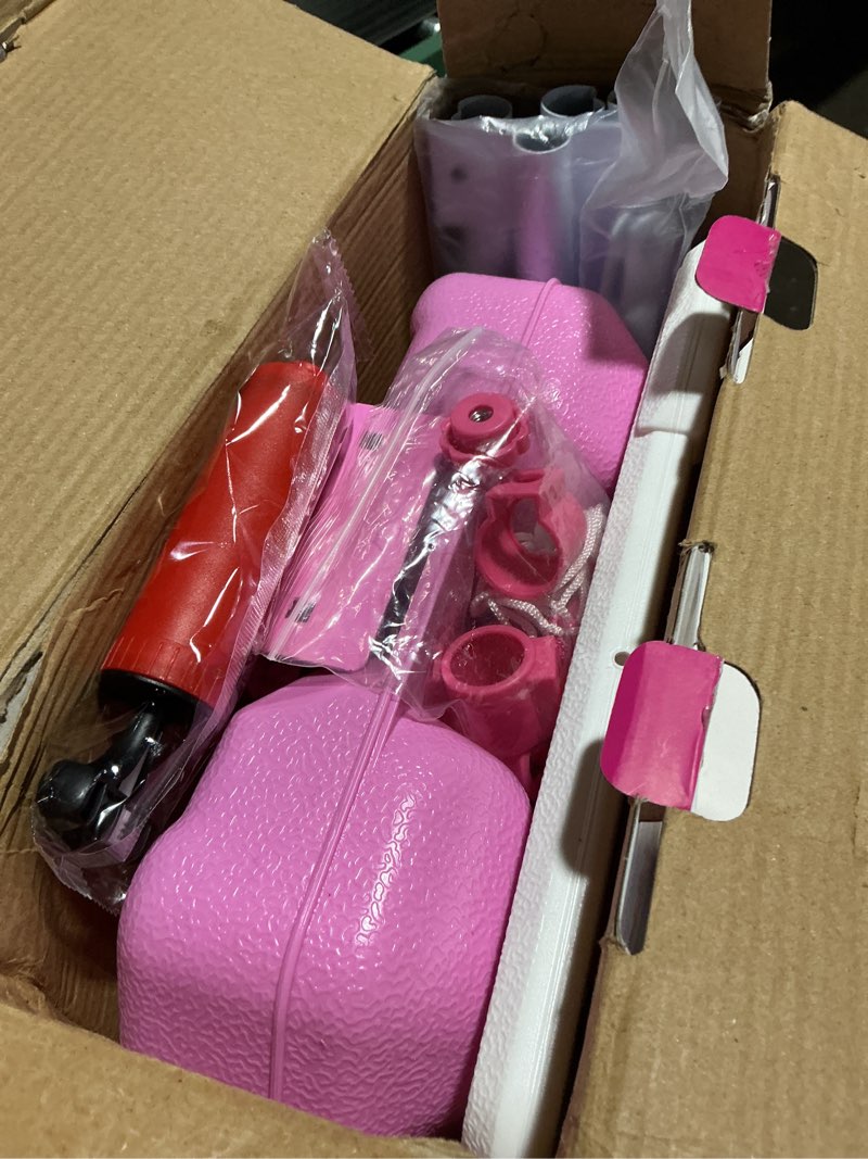 Condition photo showing Good Condition for Kids Basketball Hoop with Stand, Adjustable Height 3.5FT-6.2FT Toddler Basketball Hoop, Basketball Goal Outdoor Indoor Toys for Girls Age 3 4 5 6 7 8 Years Old Gifts(Pink)