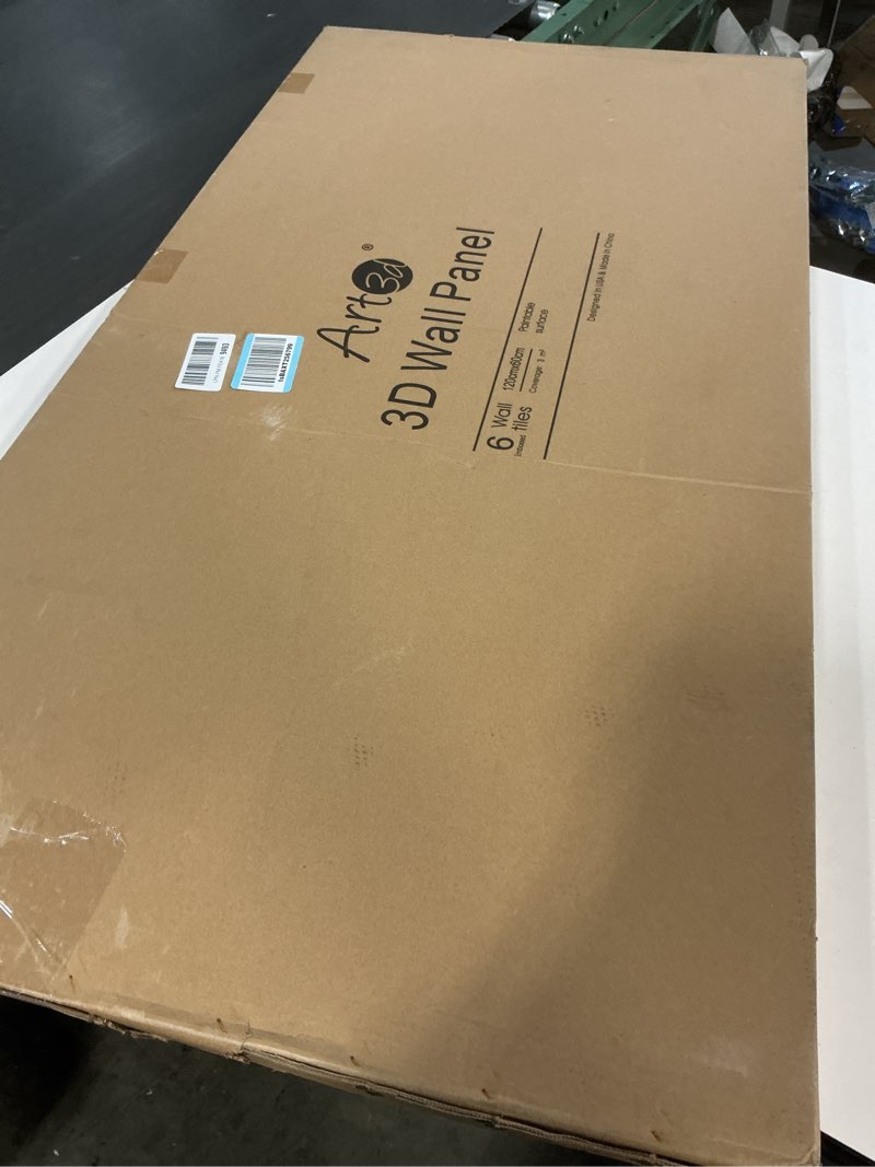 Condition photo showing New/Like New for Art3d White Large PVC 3D Wall Panels for Interior Wall Décor, Drop Ceiling Tile 2x4, 3D Textured Wavy Wall Panels Decorative, Pack of 6 Tiles(47.2"×23.6")