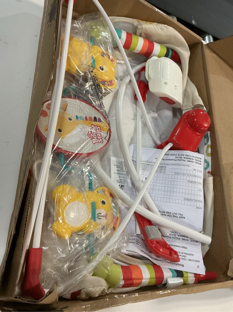 Condition photo showing Good Condition for bright starts portable baby bouncer soothing vibrations infant seat with removable-toy-bar, 0-6 months 6-20 lbs (playful pinwheels)