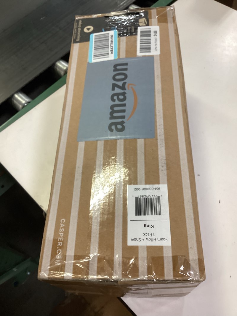 Condition photo showing New/Like New for Casper Snow Foam Pillow, Standard, White King (Pack of 1) King (Pack of 1) Single Pack