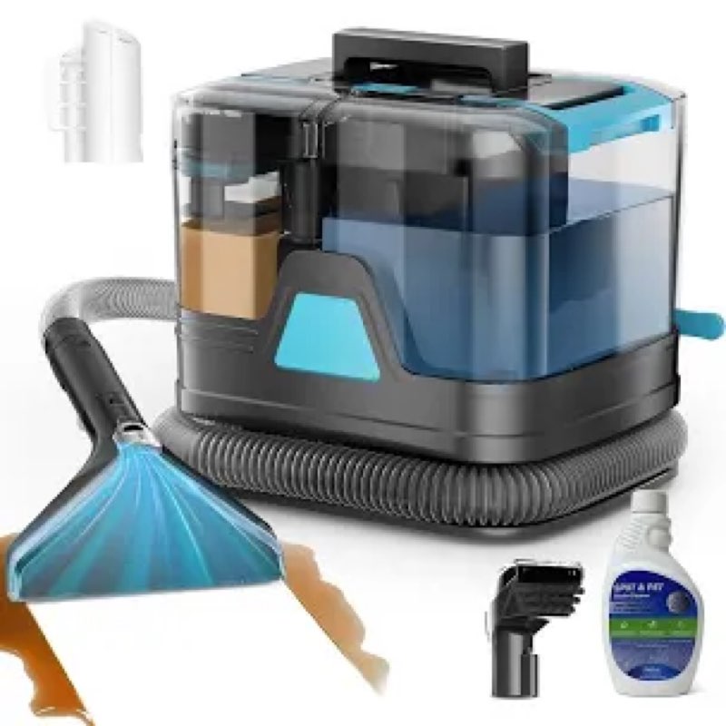 DEVOAC C8 Portable Carpet Upholstery Spot Cleaner Machine with Versatile Tools, Self-Cleaning, 18Kpa