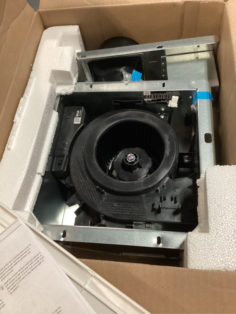 Condition photo showing As Is for panasonic whisperremodel dc 0.8-sone 110-cfm white bathroom ventilator fan, energy star