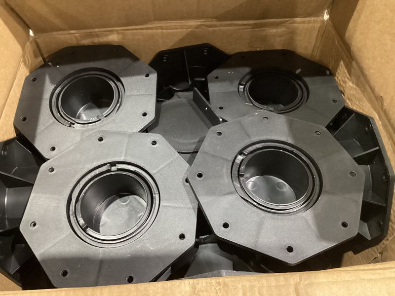 Condition photo showing Good Condition for 20Pack Adjustable Deck Support Pedestal, Floor Slate Support Floor Lift Deck Support Floor Raising for Floating Deck Platform Deck Floor Height Adjustment Raising from 2-3/8" to 5-1/2" Black 20 Pack (2-3/8" to 5-1/2")