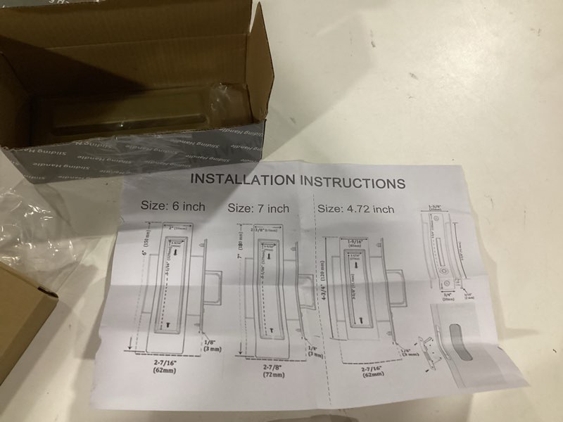 tsoeoret Pocket Door Edge Pull and Recessed Finger Flush Pull?6 inch?,Hidden Door Handle,with Push A