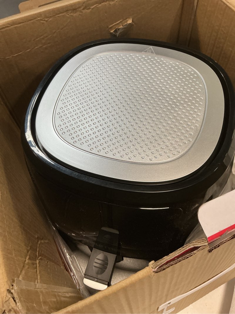 Condition photo showing Good Condition for Gourmia 8 Qt Air Fryer, 8 Presets with Digital Display, FryForce 360° Technology, Easy View Window & Interior Light, Dishwasher Safe Basket, Black Countertop Black