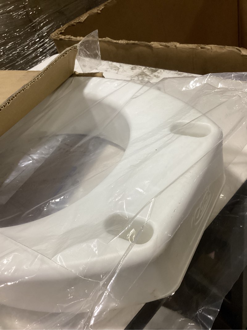 Condition photo showing Good Condition for carex toilet seat riser  elongated raised toilet seat adds 3.5 inches to toilet height  for assistance bending or sitting  300 pound weight capacity toilet riser