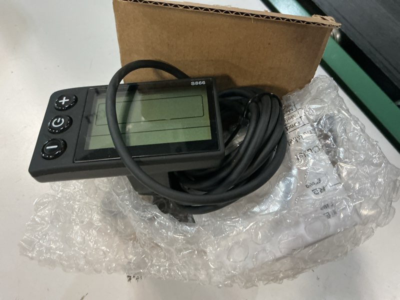 Condition photo showing Good Condition for s866 ebike display - 24v 36v 48v waterproof ip65 scooter meter with sm plug, large backlit screen for ebike/scooter (fits 22.2mm/0.9in handlebar, no. 2 communication protocol)