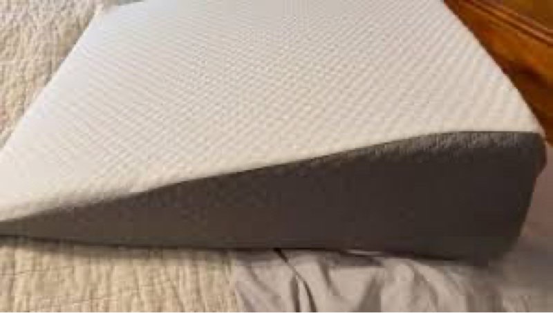 kolbs bed wedge pillow for sleep apnea, fsa eligible acid reflux, and back pain relief, with chic jacquard cover - headboard wedges for sleeping (standard width 7.5" height) visit the kölbs store