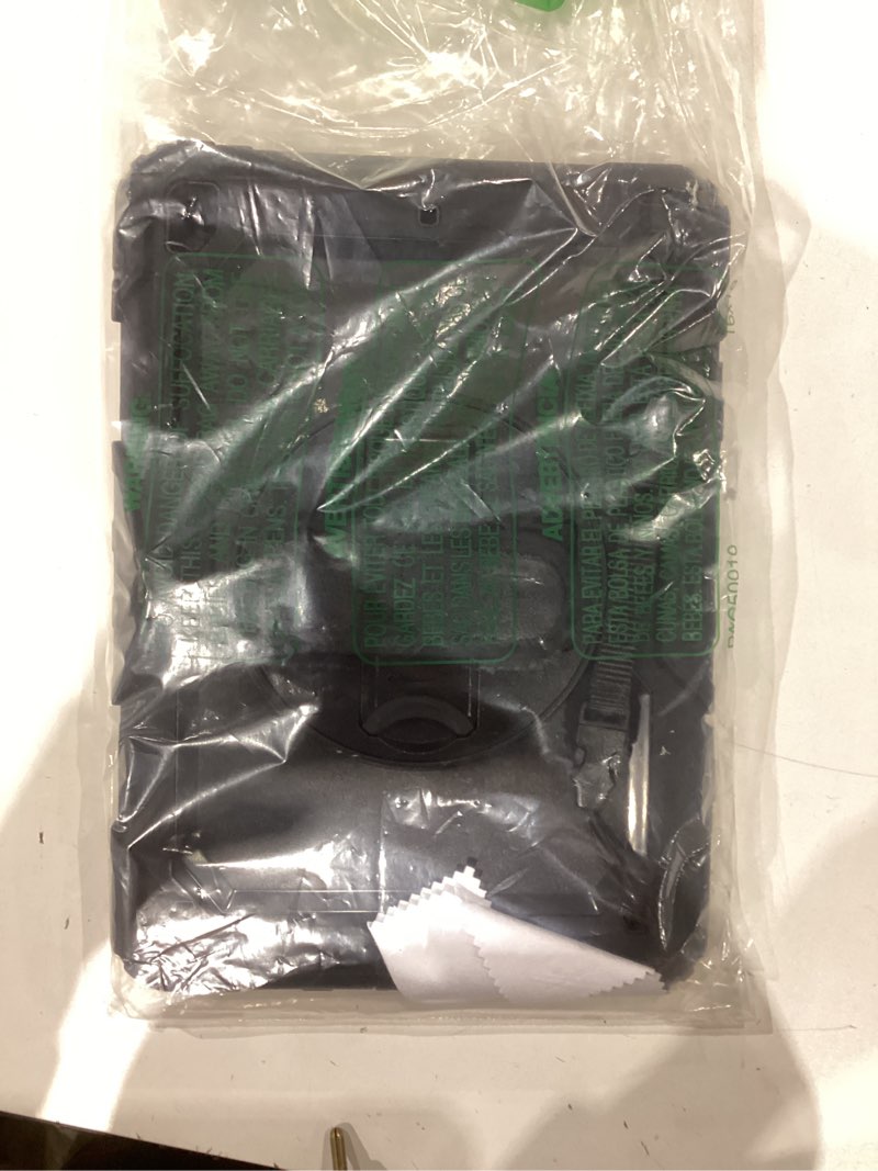 Condition photo showing Good Condition for SEYMAC stock Case for iPad 9th/ 8th/ 7th Generation 10.2'', Shockproof with Screen Protector, Pencil Holder [360° Rotating Hand Strap] & Stand, for iPad 10.2 inch 2021-2019 (Black)