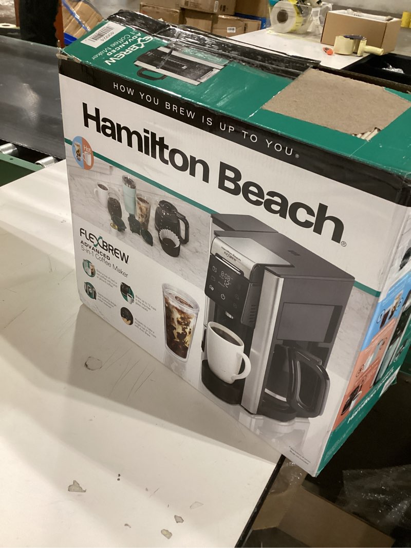 Hamilton Beach FlexBrew Advanced 5-in-1 Programmable 12 Cup Drip and Single Serve Hot & Iced Coffee 