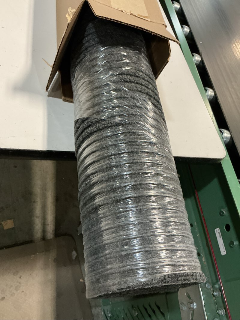 Condition photo showing Good Condition for iCustomRug Ribbed Hallway Runner – 3'x12' Charcoal, Indoor/Outdoor, Non-Slip TPR Rubber Backing, Low