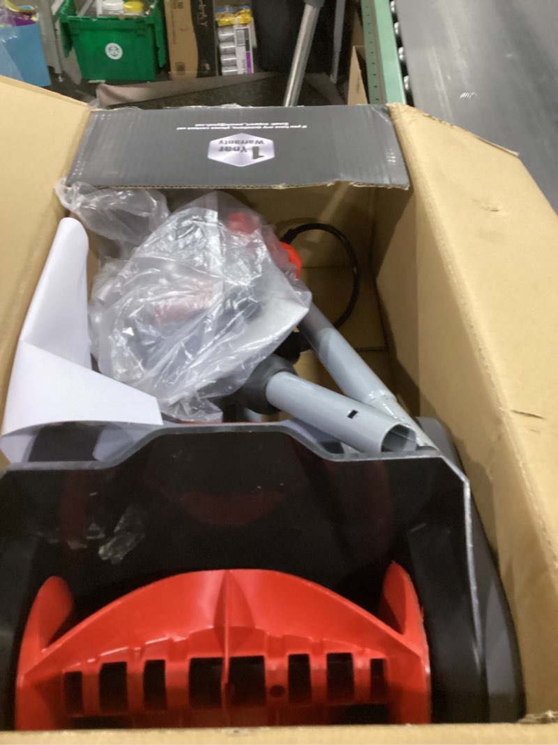Condition photo showing As Is for EWORK Corded Snow Shovel 11-Inch 1200W 10A Powerful Electric Snow Shovels, 6-Inch Clearing Depth, 23-Foot Max Throw Distance, Power Snow Blower for Driveway, Steps, Sidewalk, Porch