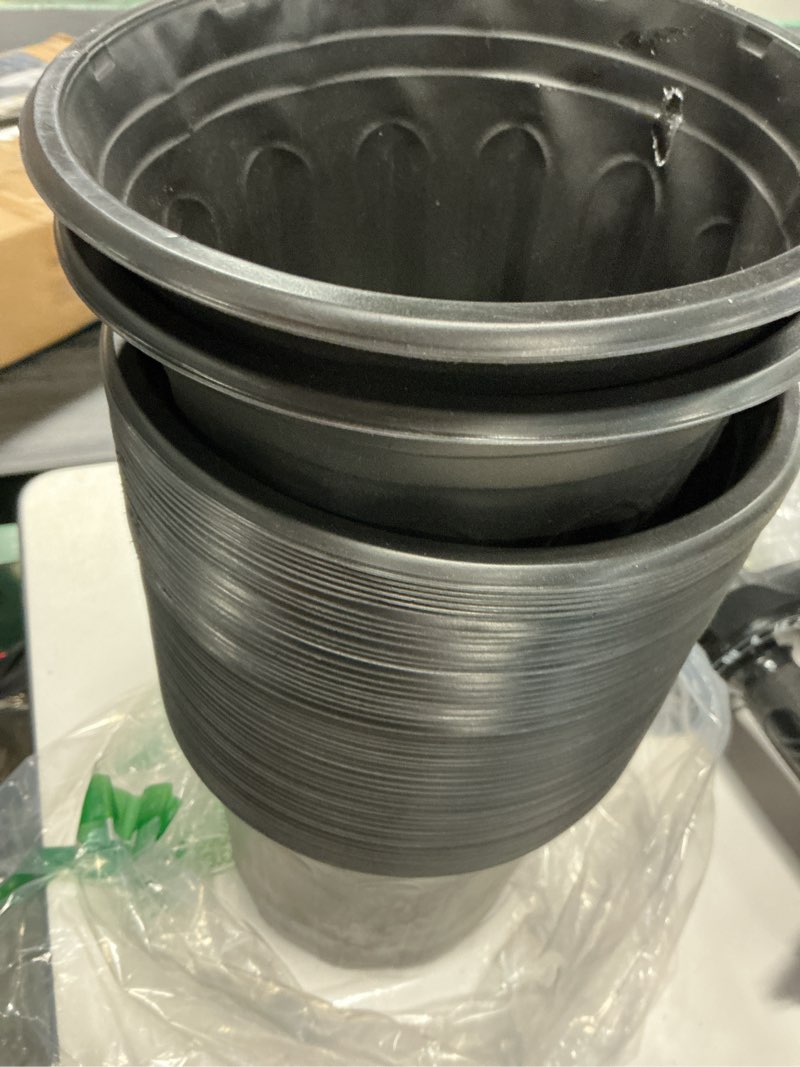 Condition photo showing Good Condition for cotta planters 1.5 gallon nursery pots 50-pack 7.5 inch wholesale black plastic planters greenhouse accessories