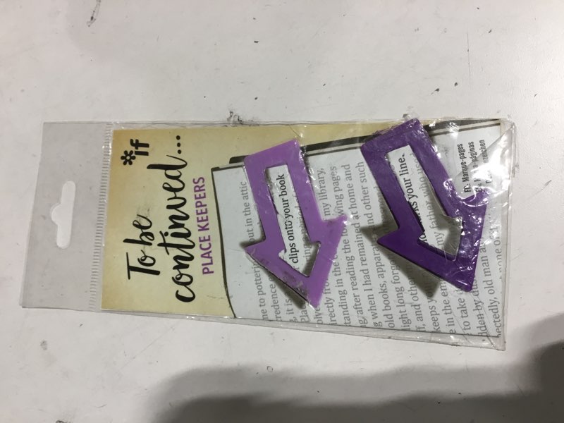 Condition photo showing New/Like New for IF to Be Continued. Place Keepers - Purples