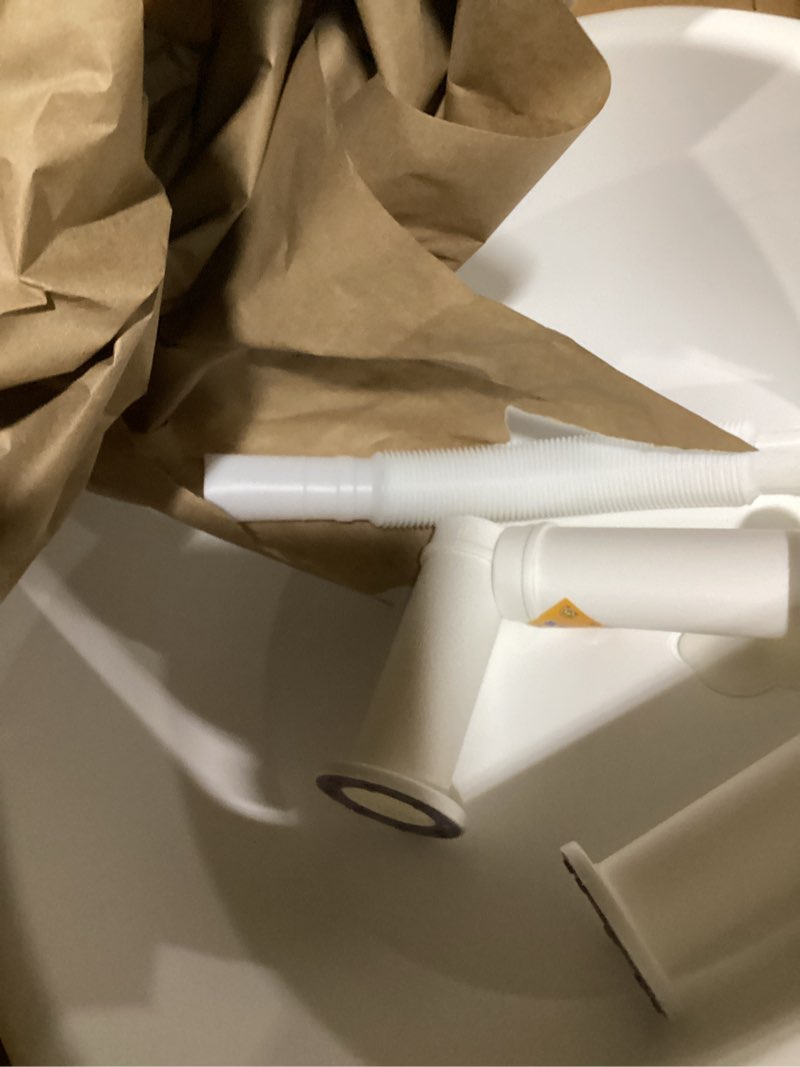 Condition photo showing As Is for sitz bath seat, anti slip base with drain outlet portable postpartum recovery tub for women postpartum hemorrhoid relief and after surgery care white