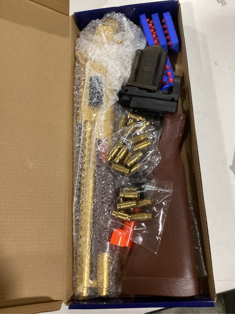 Condition photo showing Good Condition for Manual Pump Action Shell Ejecting Shotgun Foam Dart Blaster - 40-Soft Bullet, Spring-Powered, Outdoor Shooting Games Toys for 8-12 Year Old Boys & Girls Adults, Gifts for Birthday Xmas Gold